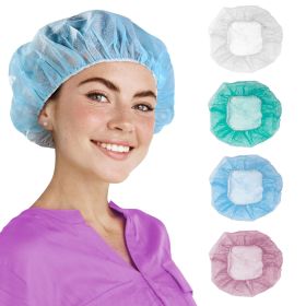 Surgical Bouffant Caps Disposable 21 Inch. 1000 Pack Blue Polypropylene Disposable Hair Covers Medical. Breathable Disposable Caps Medical with E