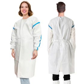 Hospital Disposable Gowns with Sleeves Small Size, Microporous PPE Medical Isolation Gowns Disposable 25 Pack