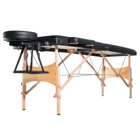 VEVOR Portable Massage Table 24" W, 2 Folding Lightweight Massage Table, 8-Level Height Adjustable Salon Tattoo Bed, Spa Table with Headrest, Arm