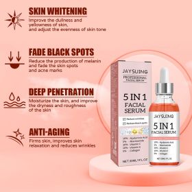 5 In 1 Facial Serum,30 Vitamin C Face Serum,Anti Aging Reduces Wrinkles Hydrating Collagen Facial Serum With Niacinamide,,Hyaluronic Acid, Vitami