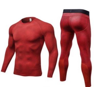 Men's Casual And Comfortable Compression Muscle Gym Shorts (Option: Red-XXL-Long)