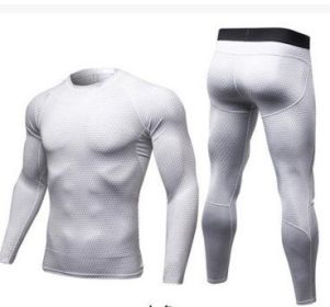 Men's Casual And Comfortable Compression Muscle Gym Shorts (Option: White-S-Long)