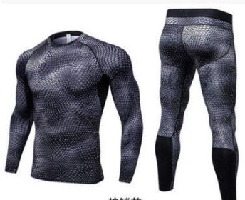 Men's Casual And Comfortable Compression Muscle Gym Shorts (Option: Snakes-XXL-Long)