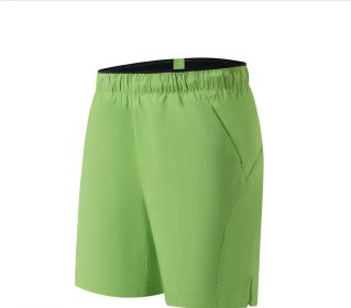 Men's Summer Outdoor Shorts Thin, Quick-Dry Straight-Leg Pants (Option: Light green-S)