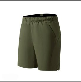 Men's Summer Outdoor Shorts Thin, Quick-Dry Straight-Leg Pants (Option: Green-M)