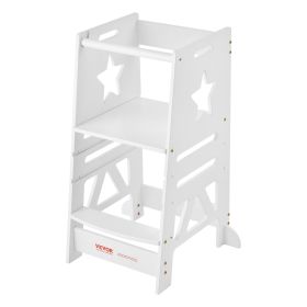 VEVOR Tower Step Stool, 3-Level Height Adjustable Toddler Step Stools for Kids (Default: Default)